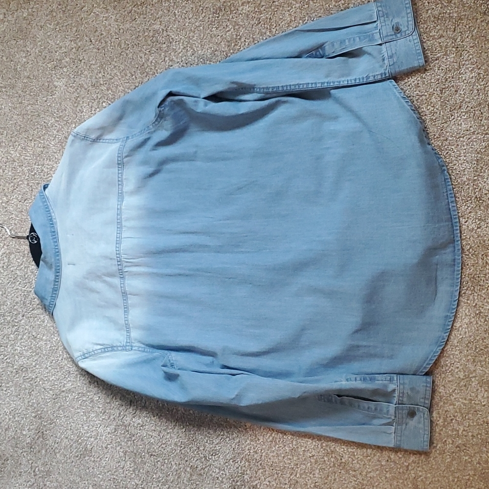 Ruff Hewn Denim look embroidered shirt - Picture 4 of 5